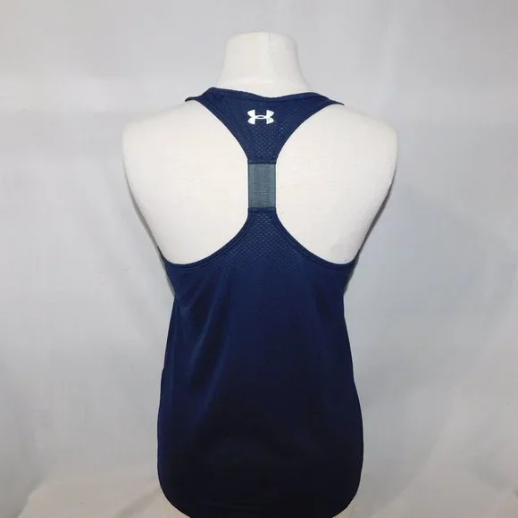 Under Armour Womens Heat Gear S Blue Activewear Running Mind over Matter Tank - Picture 6 of 7